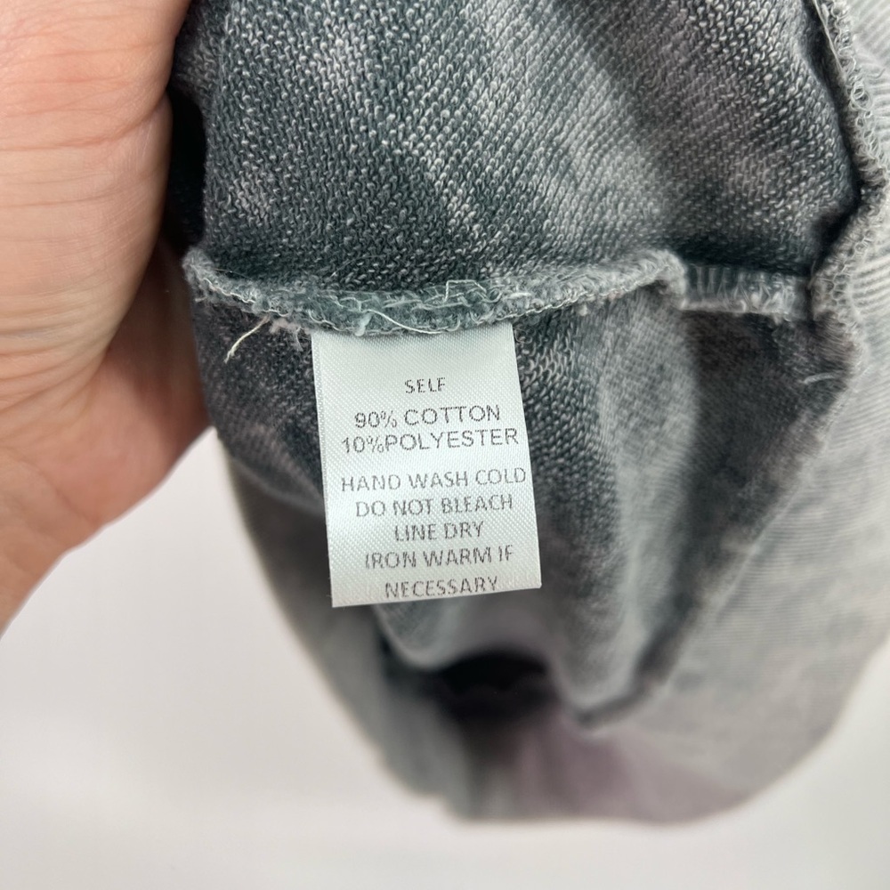 Newbury Kustom Cold Shoulder Long Sleeve Sweatshirt Dress Distressed Gray Medium - Picture 11 of 12